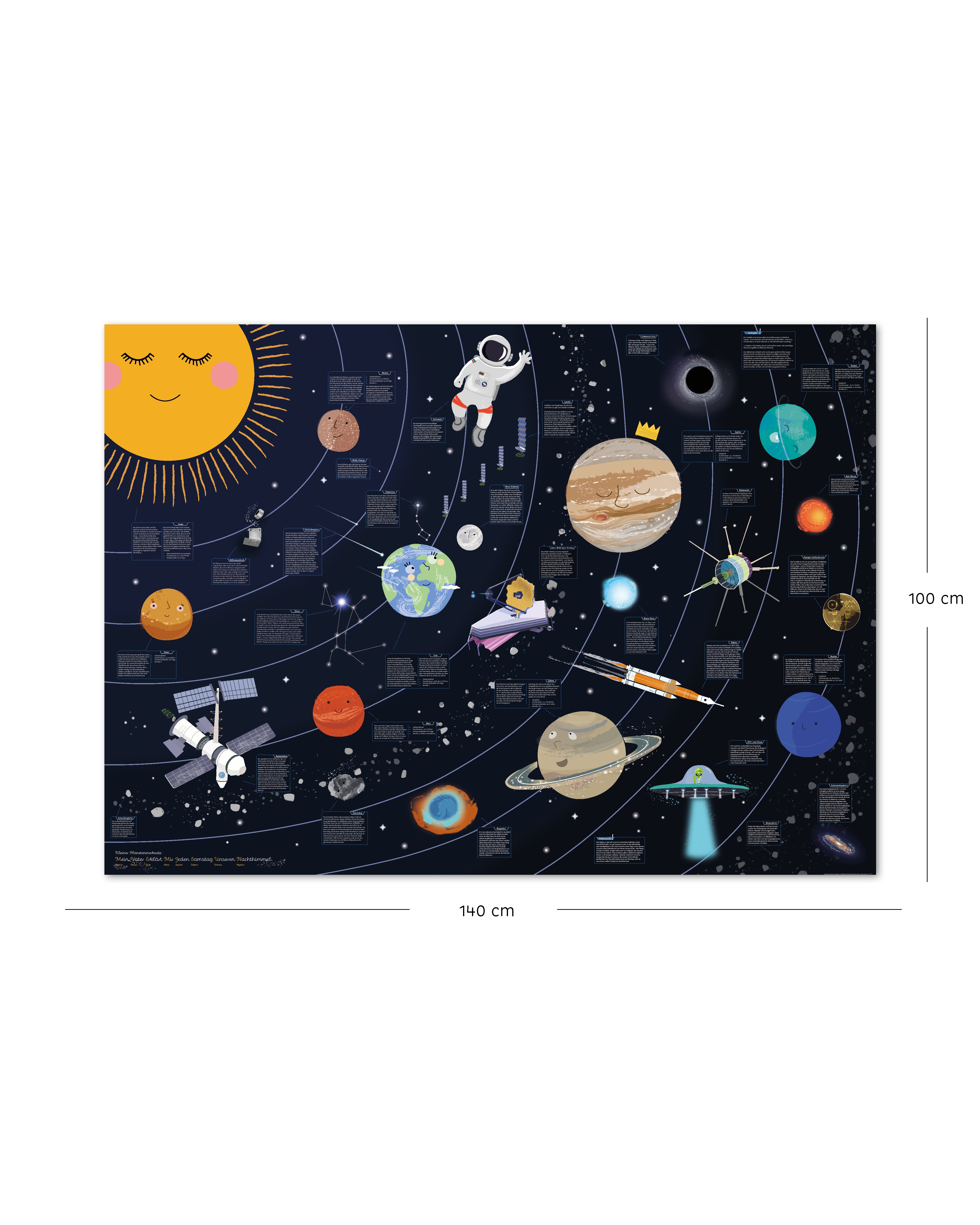 Universum für Kinder 250 gr. Papier, 140 x 100 cm