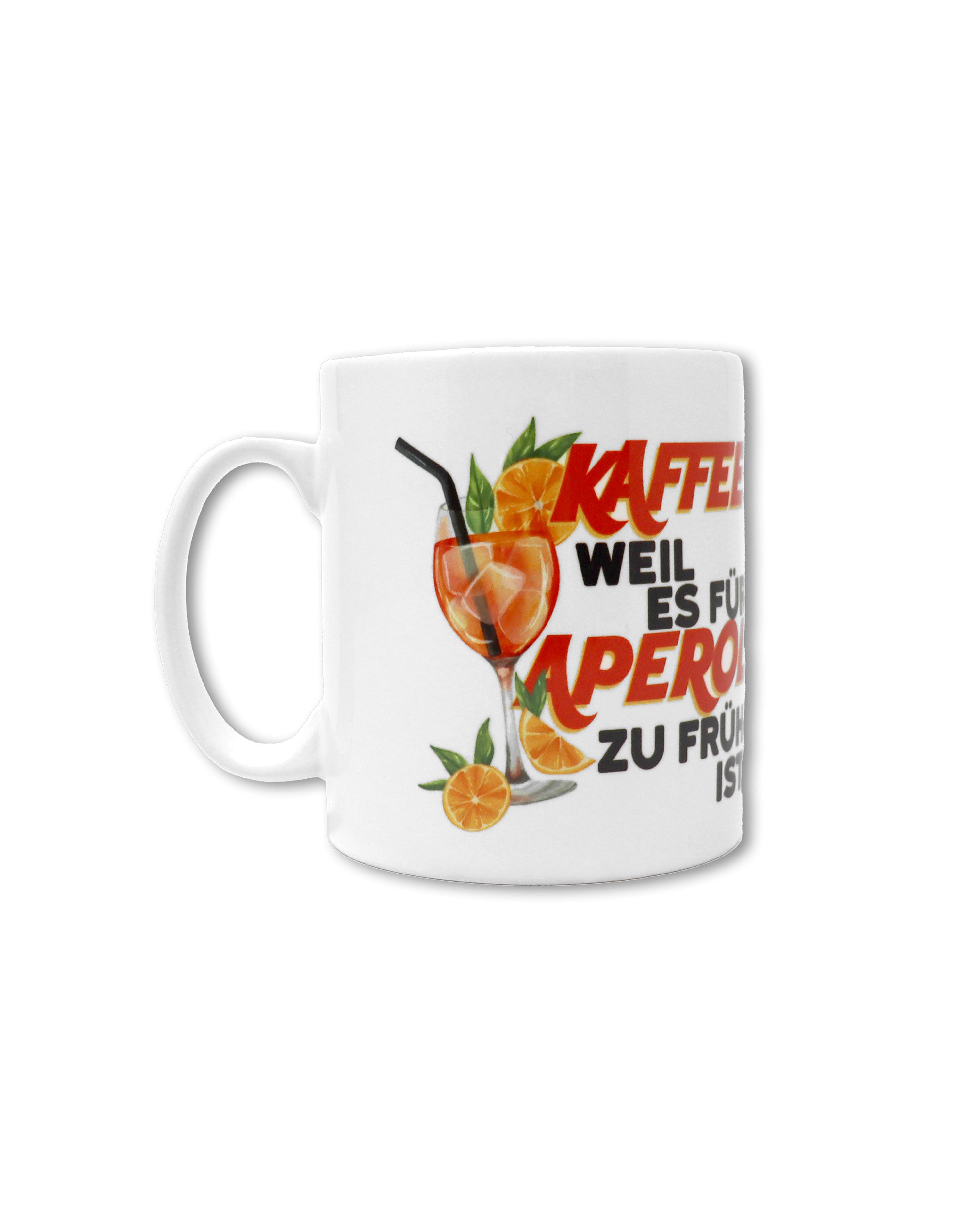 Kaffee weil es für Aperol noch zu früh ist Tasse