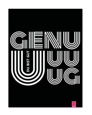 Du bist gut genug Kunstdruck | Black/White Typography Edition | 30x40 cm