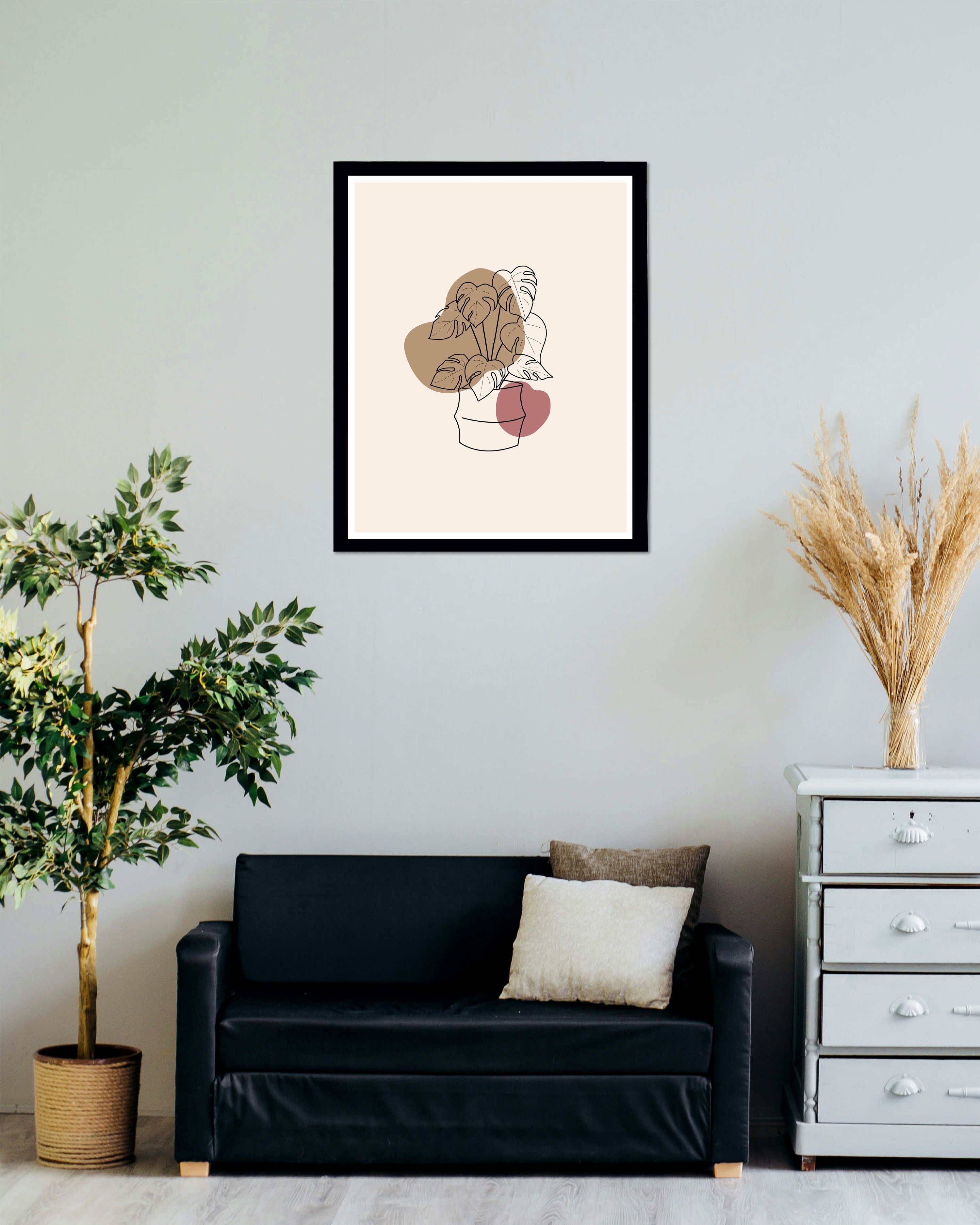 Posterrahmen 80 x 100  cm Holzdekor Schwarz