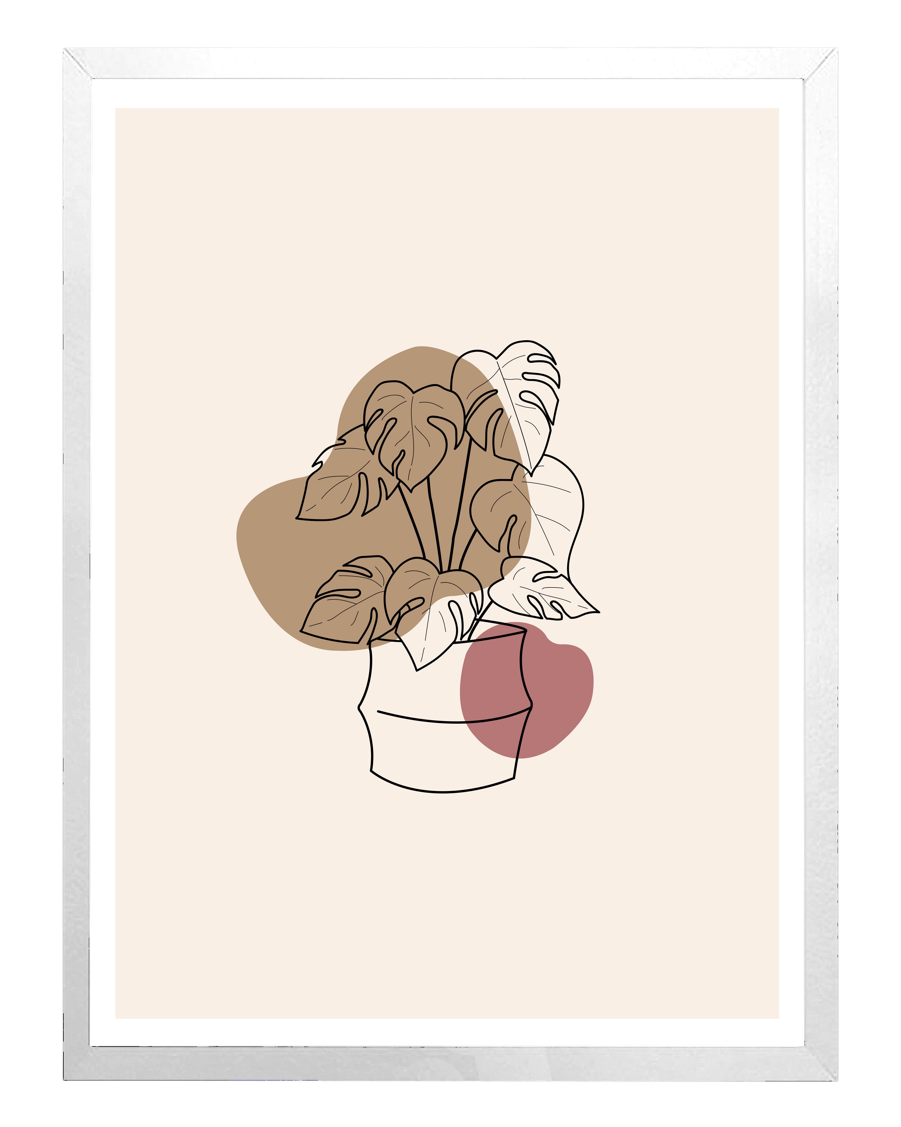 Posterrahmen 45 x 60 cm Holzdekor Weiß