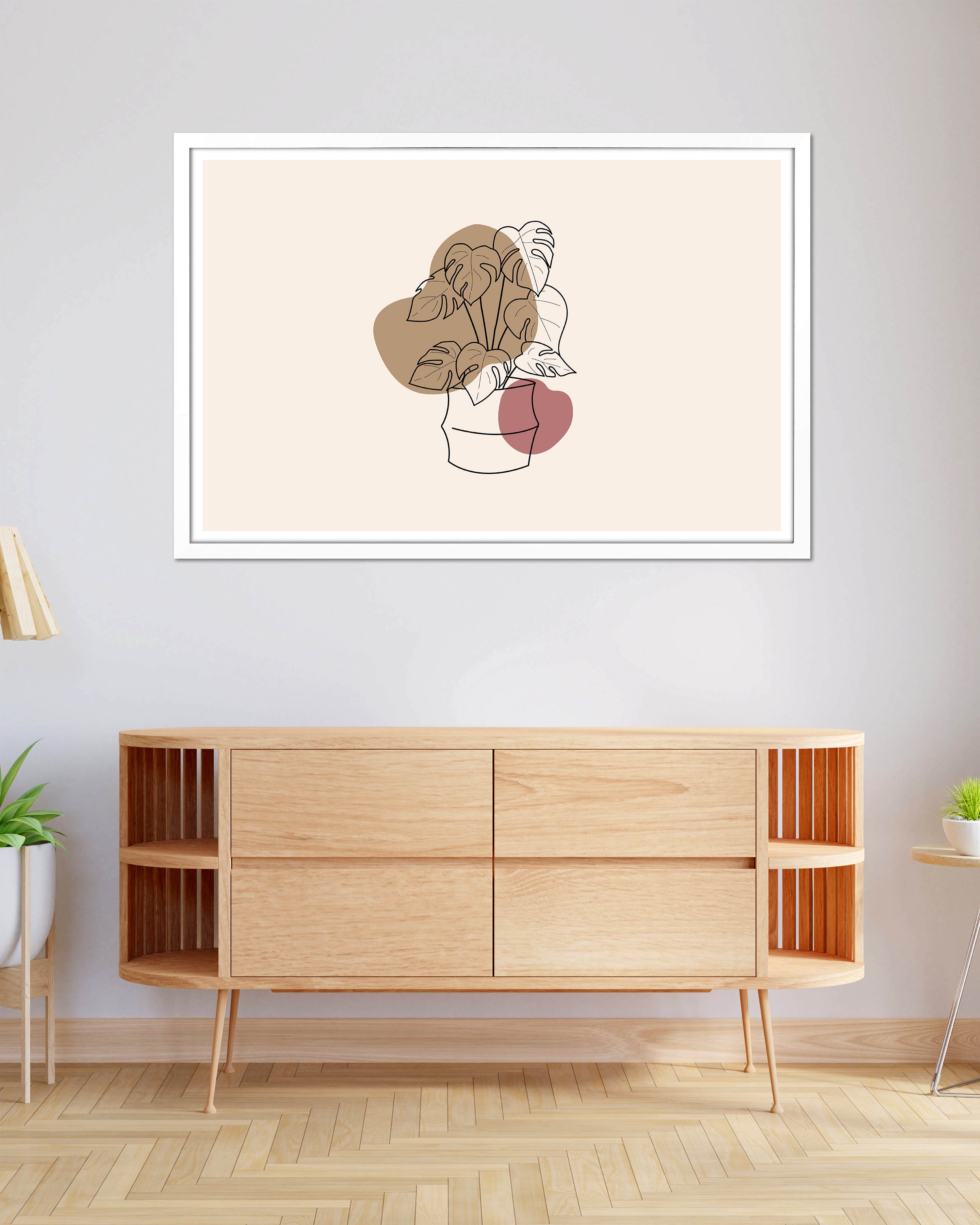 XXL poster frame 100 x 150 cm wood decor white
