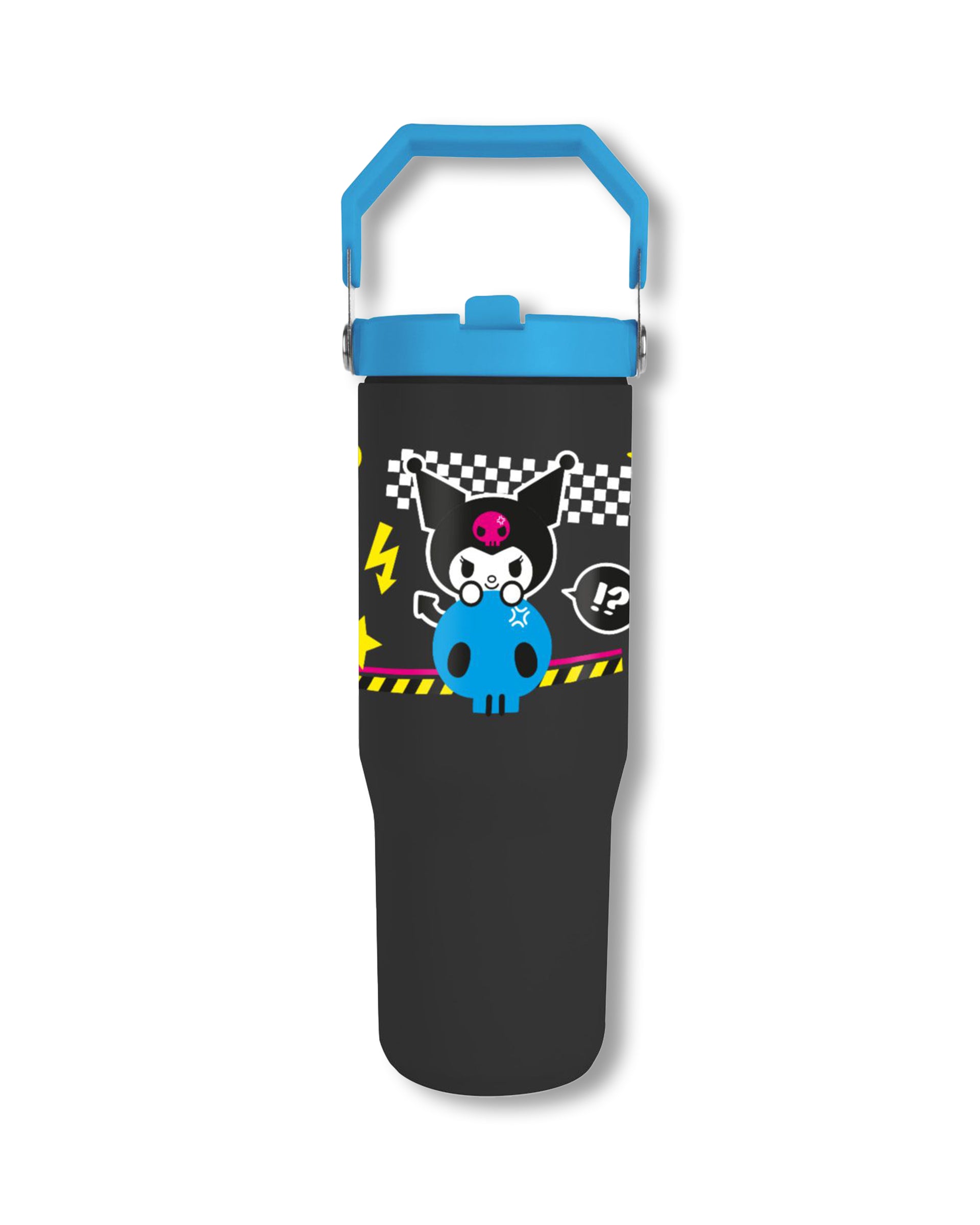 Kuromi 30 oz Tumbler mit Griff & Flip-Strohhalm 0,85l