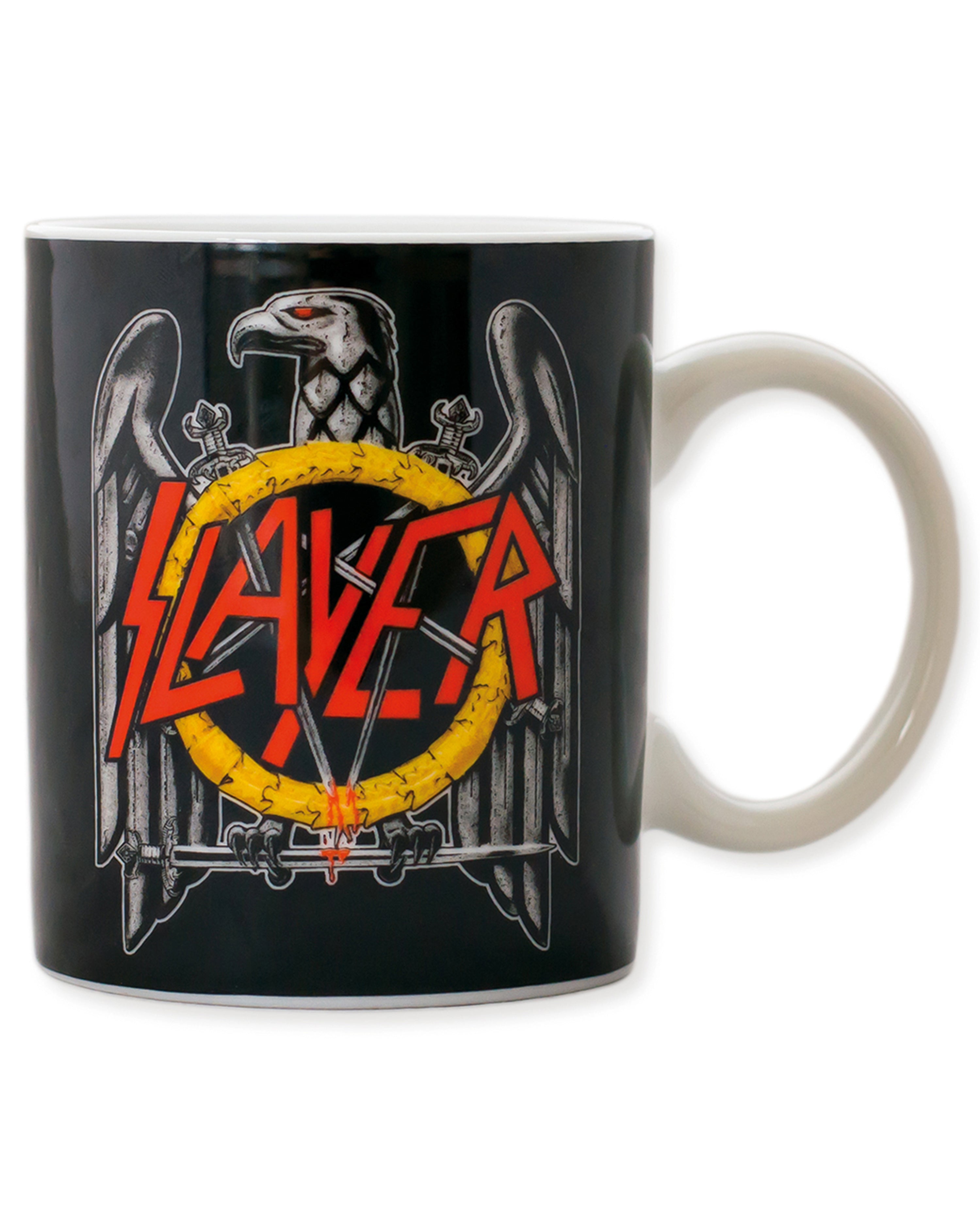 Close Up Schlagring Tasse – Schwarzer Keramikbecher Mit Schlagring-Henkel, 320 Ml