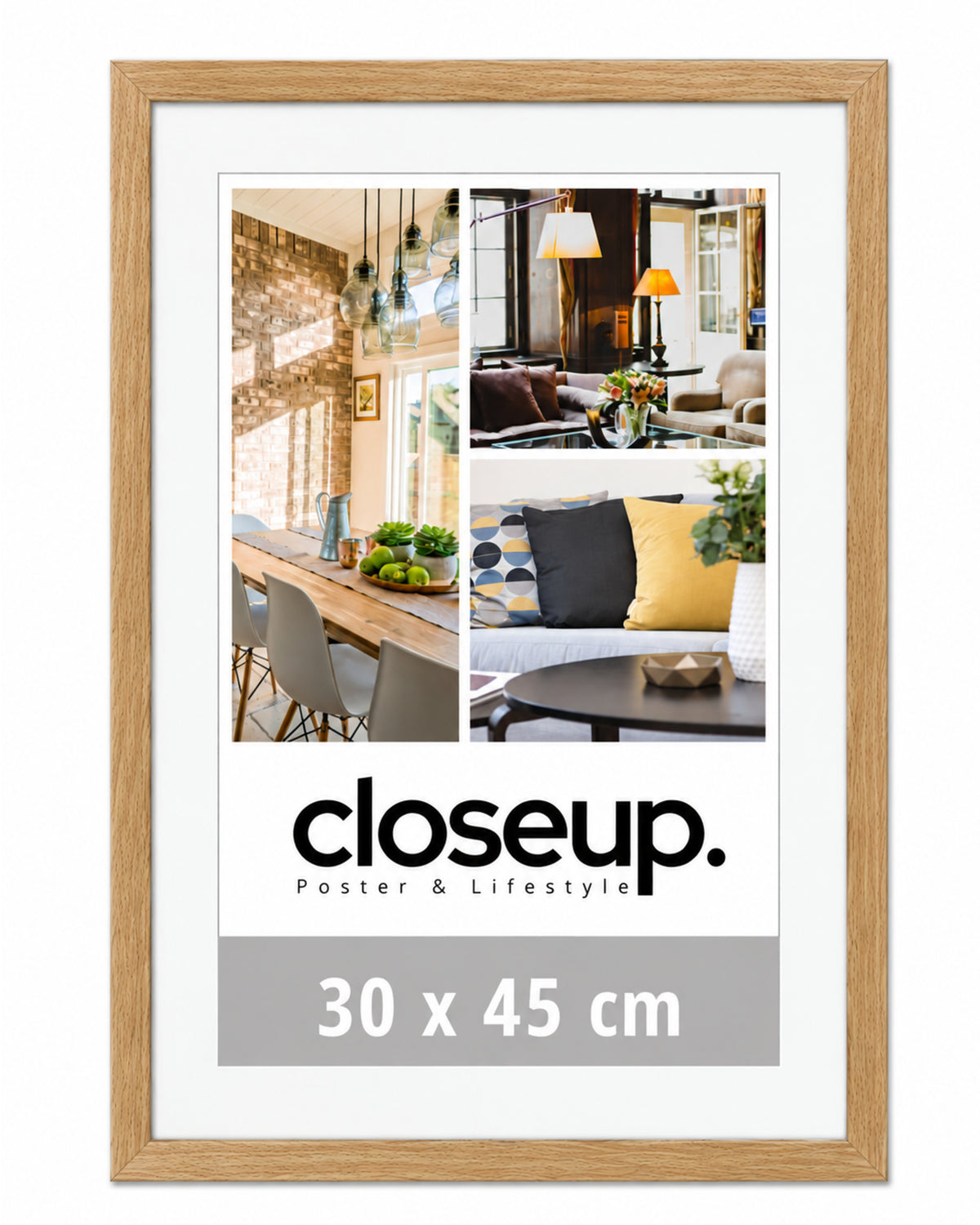 Poster frame 30 x 45 cm light beech