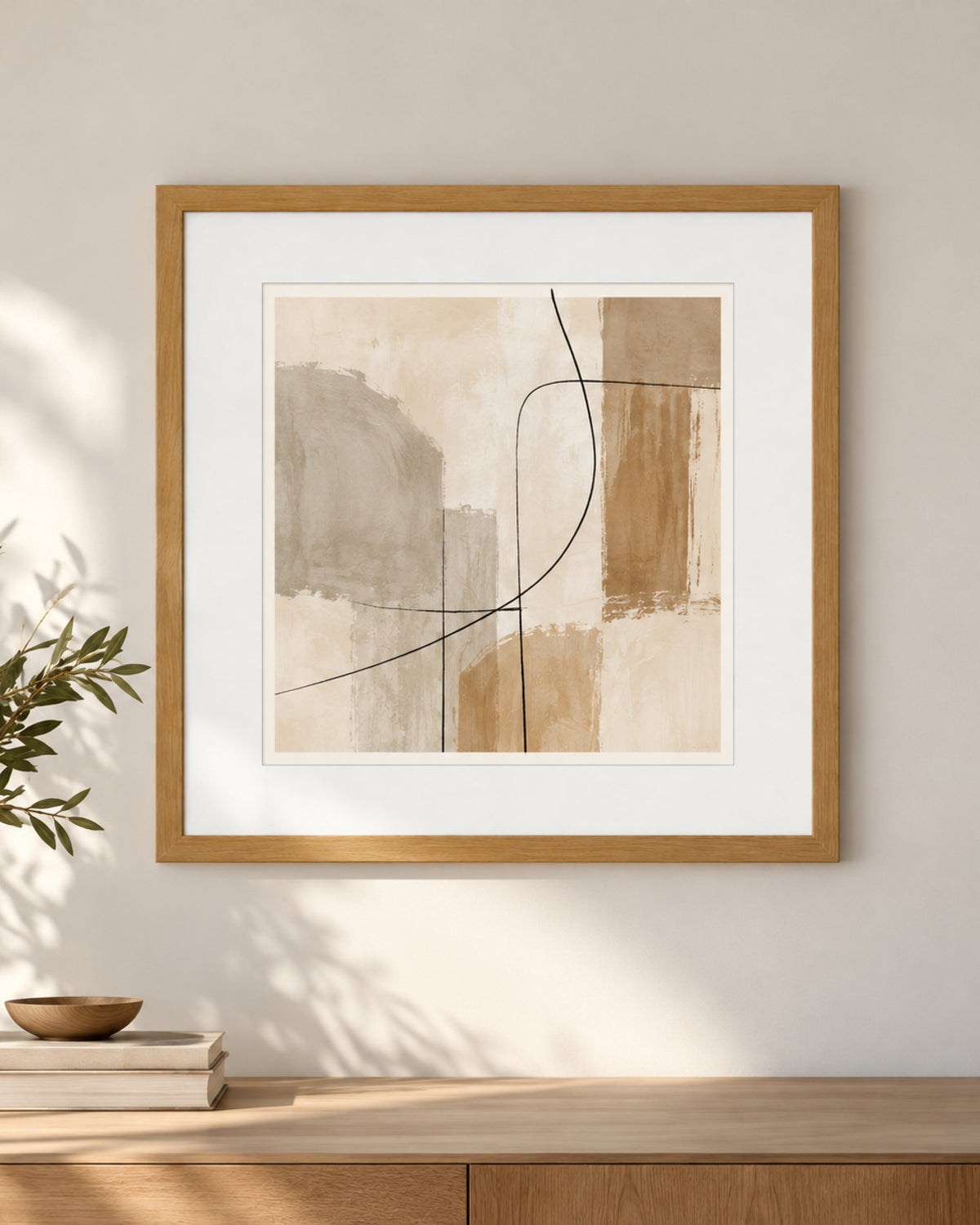 Poster frame 60 x 60 cm light beech wood decor