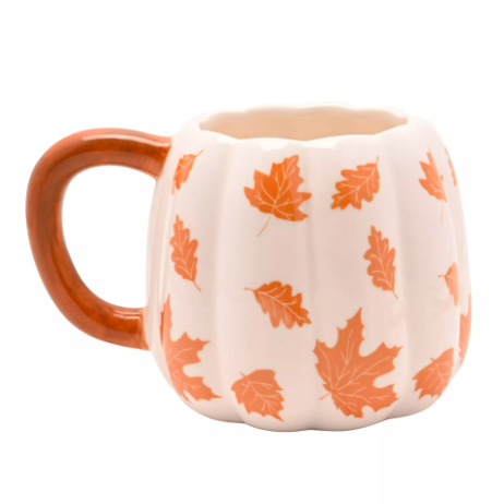 Country Living 3D Pumpkin Mug Orange Leaves 600ml