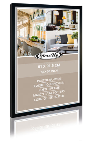 Poster frame 61 x 91.5 cm wood decor black