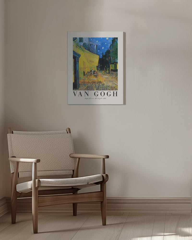 Ausstellungsplakat Vincent van Gogh mit dem Gemälde Caféterrasse am Abend