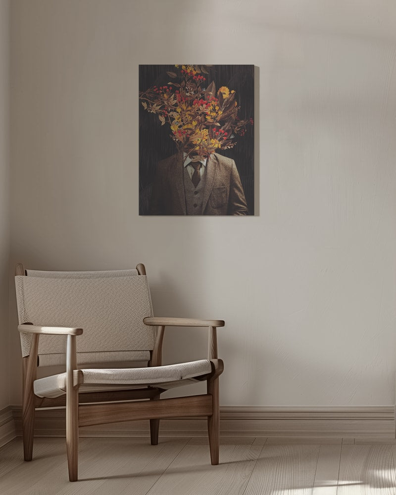 Gentleman mit Blumenkopf