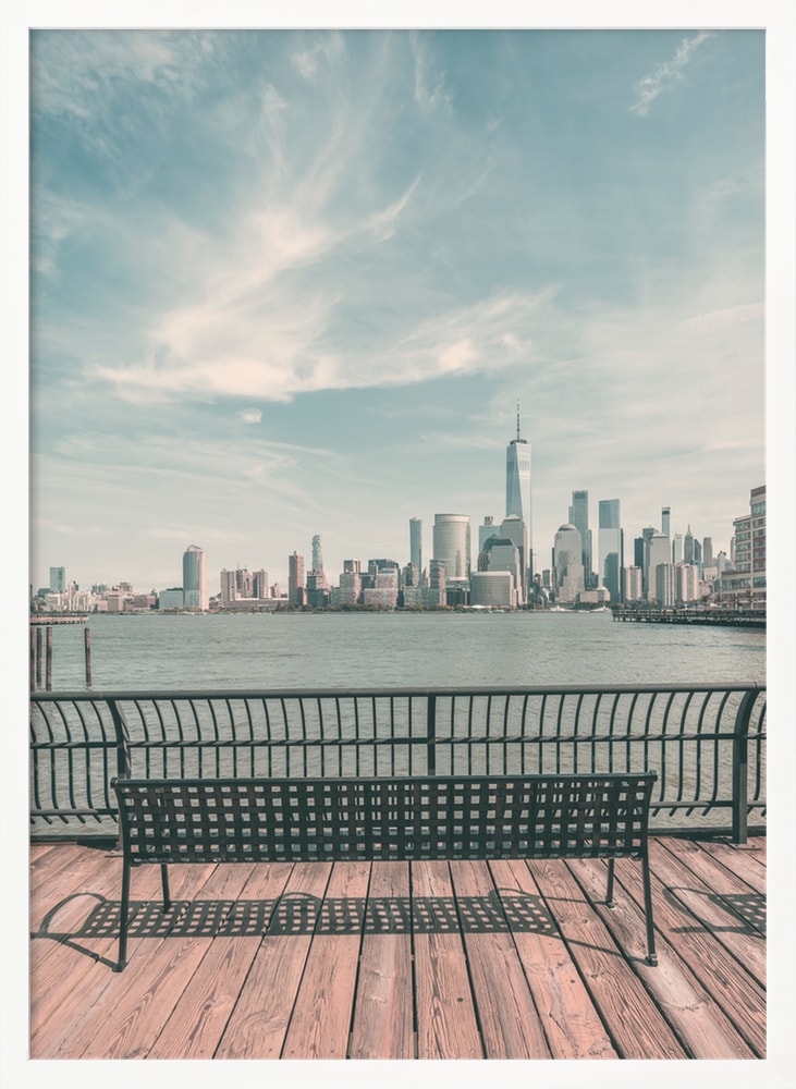 Blick auf Manhattan vom Pier