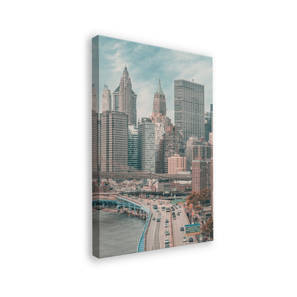 Manhattan Skyline mit Uferstraße