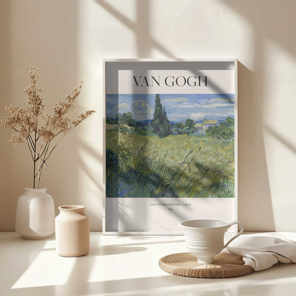 Green Wheat Field With Cypress (1889) Van Gogh