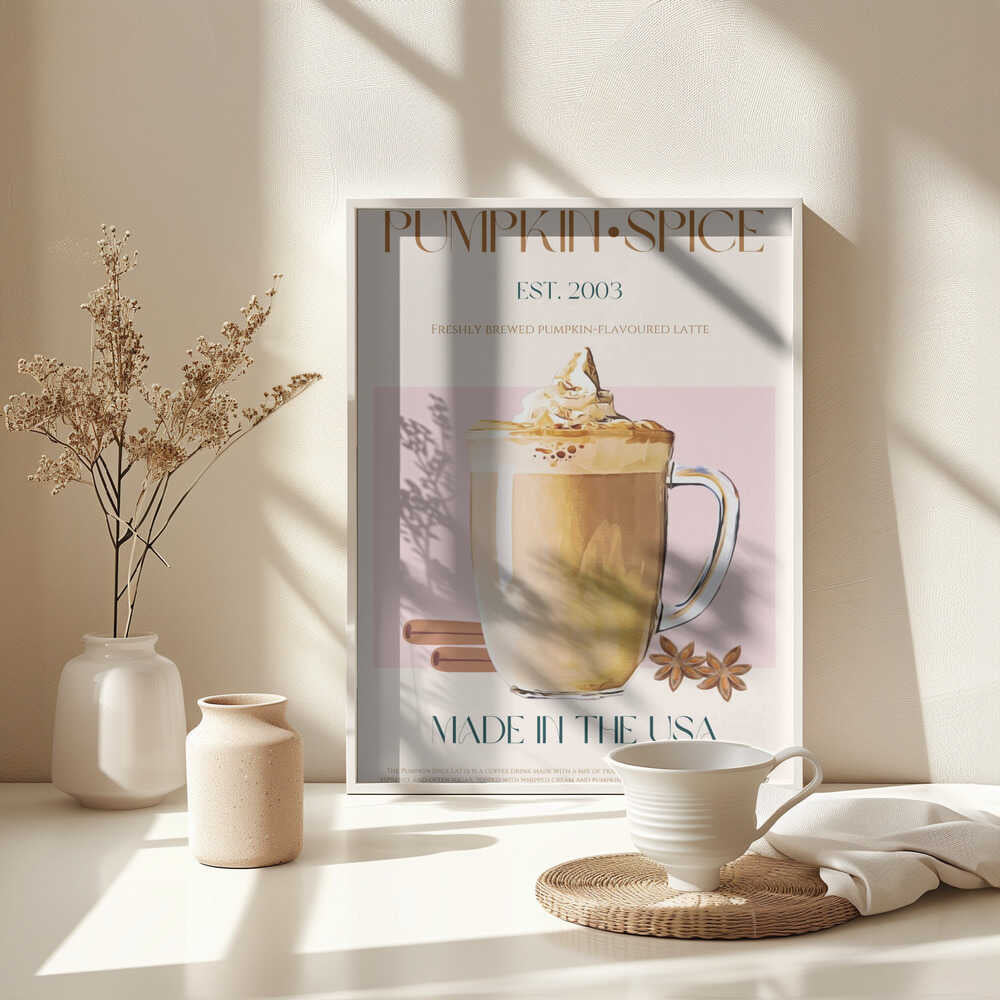 Pumpkin Spice Latte Poster - Autumn Latte Delight