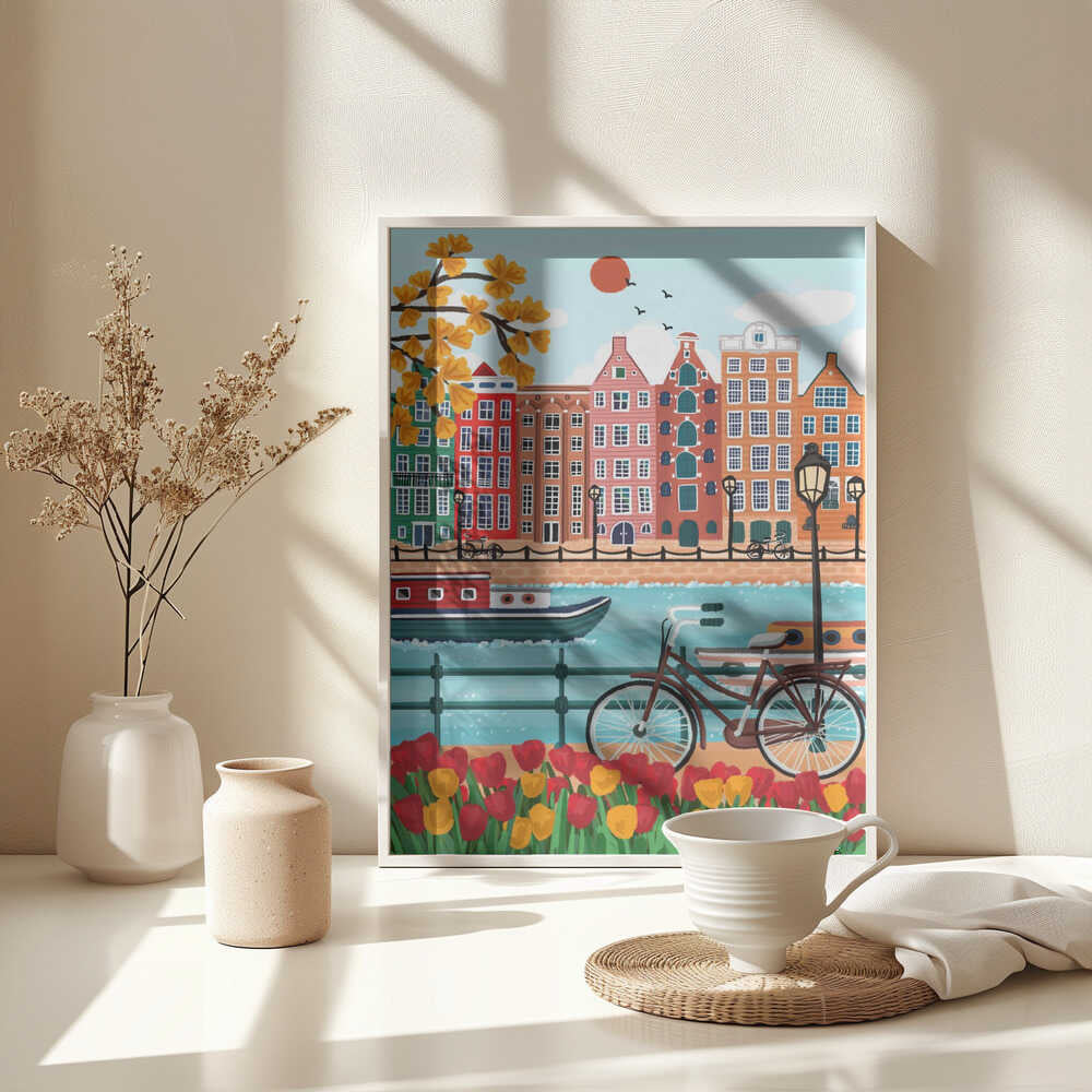Amsterdam Poster "Canal-Side Charm"